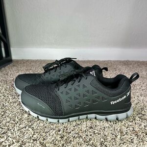 Reebok Sublite Men’s Size 7.5 (4E) Athletic Work Alloy Safety Toe Shoe Black
